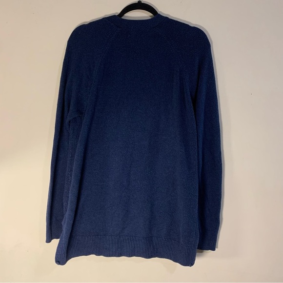 Old Navy Blue Cardigan Sweater V-Neck Ribbed Knit - Picture 5 of 5